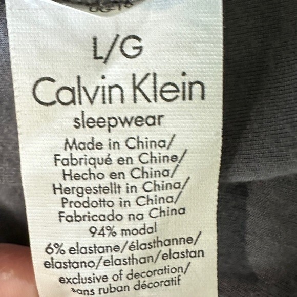 Calvin Klein Essentials in Grey with Satin Trim Long Sleeve Top and Bottom Set * - Picture 12 of 12